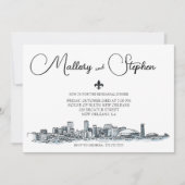 New Orleans Skyline Probe Dinner Einladung (Vorderseite)