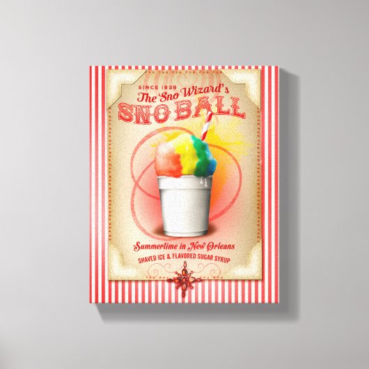 New Orleans Snowball Sommerzeit Leinwanddruck (Vorderseite)