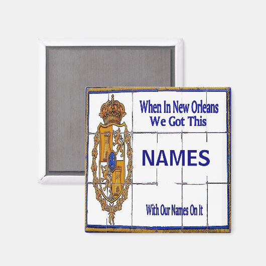 New Orleans Souviner Magnet (Vorderseite/Rückseite)