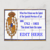 New Orleans Spanish Tile Mural Card Postkarte (Vorderseite)