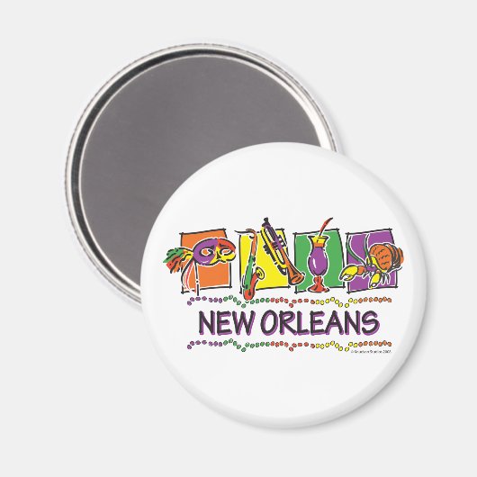 NEW-ORLEANS-SQUARES-eps Magnet (Vorderseite/Rückseite)