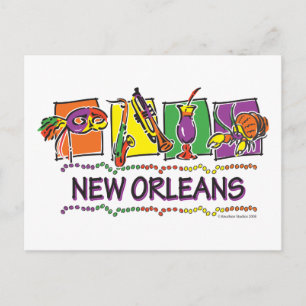 NEW-ORLEANS-SQUARES-eps Postkarte
