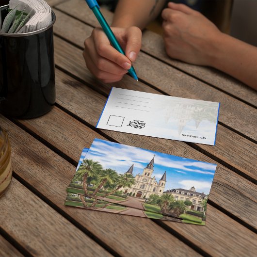New Orleans St. Louis Cathedral Louisiana Postcard Einladung