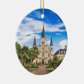 New Orleans St. Louis Cathedral Mardi Gras Keramik Ornament (Rechts)