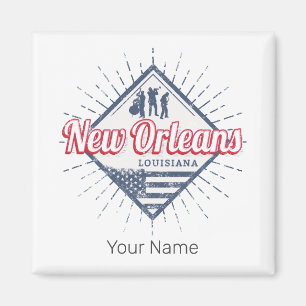 New Orleans Stadt Louisiana Vereinigte Staaten Vin Magnet