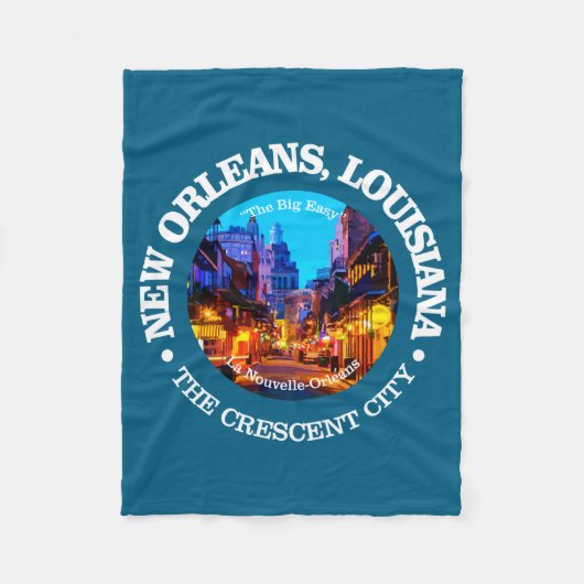 New Orleans Städte Fleecedecke (Vorderseite)