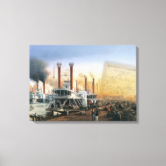 New Orleans Steamboat Leinwanddruck