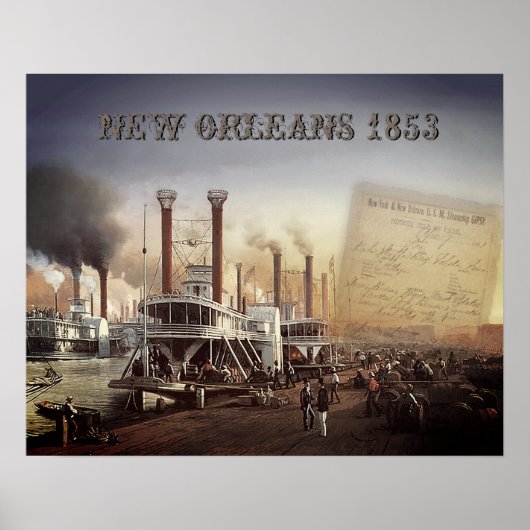 New Orleans Steamboat Poster (Vorne)