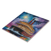 New Orleans Steamboat Riverboat Boat on River Fliese (Seite)