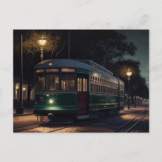 New Orleans Straßenbahn Postkarte (Vorderseite)
