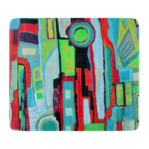 New Orleans Street 6 x 7 Deko Glass Cutting Board Schneidebrett