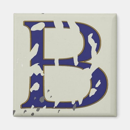 New Orleans Street Blue Letter Tile Magnet (Vorne)