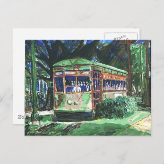 New Orleans Street Car Postkarte (Vorne/Hinten)