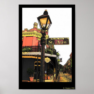 New Orleans Street Corner Poster