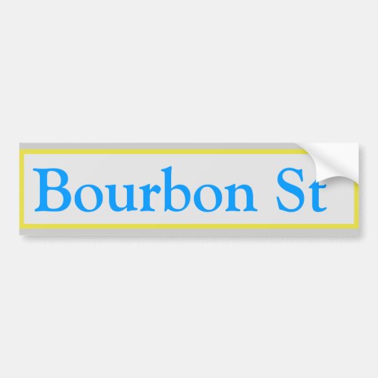 New Orleans Street Name Tiles, Nummern, Text bearb Autoaufkleber (Vorne)