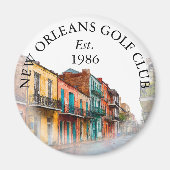 New Orleans Street Personalisierter Golfschläger N Magnet (Vorne)