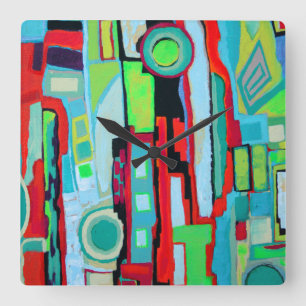 New Orleans Street Wall Clock Quadratische Wanduhr