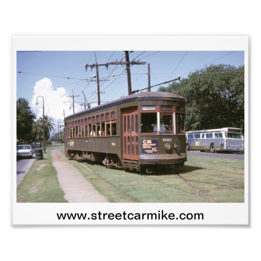 New Orleans Streetcar 961 8x10 Print Fotodruck (Vorne)