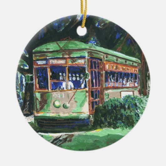 New Orleans Streetcar Keramik Ornament (Vorne)