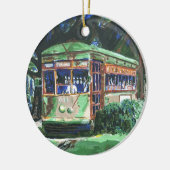 New Orleans Streetcar Keramik Ornament (Links)