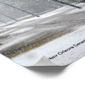 New Orleans Streetcar Snow Poster (Ecke)