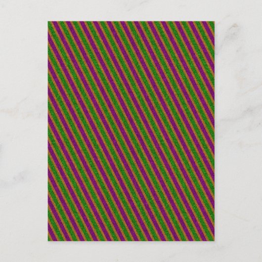 New Orleans Stripe Glitzer Postkarte (Vorderseite)