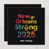 New Orleans Strong 2025 Inspirierend NOLA Pride Einladung (Vorne/Hinten)