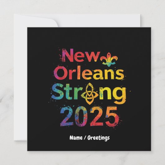 New Orleans Strong 2025 Inspirierend NOLA Pride Einladung (Vorderseite)