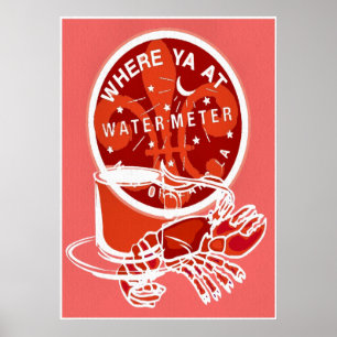 New Orleans Symbols French Quarter Meter Cover Poster
