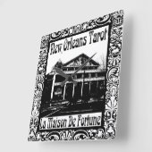 New Orleans Tarot, La Maison De Fortune Quadratische Wanduhr (Winkel)