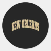 New Orleans - Throwback Design - Clic Runder Aufkleber (Vorderseite)