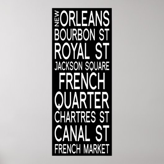 New Orleans | Typografie Poster (Vorne)