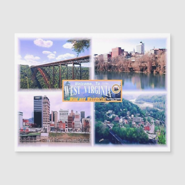 New Orleans - USA - Mosaik - Magnetkarte (Vorderseite)