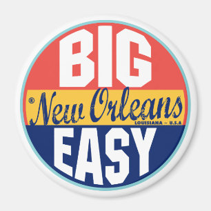 New Orleans Vintage Etikett Magnet