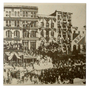 New Orleans Vintage Fotografie Mardi Gras Parade Fliese