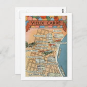 New Orleans Vintage Karte (Vorne/Hinten)