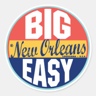 New Orleans Vintage Label Runder Aufkleber