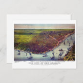 New Orleans Vintage Luftbilder restauriert 1885 Postkarte (Vorne/Hinten)