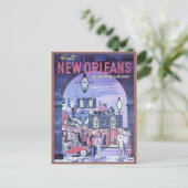 New Orleans Vintage Postkarte (Stehend Vorderseite)