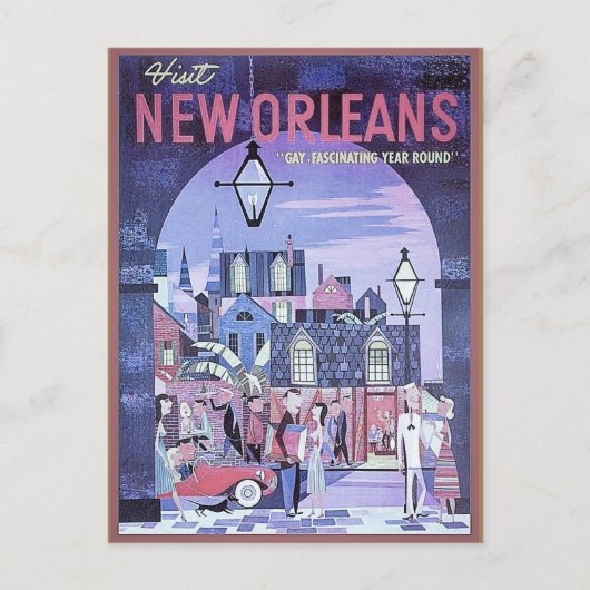 New Orleans Vintage Postkarte (Vorderseite)