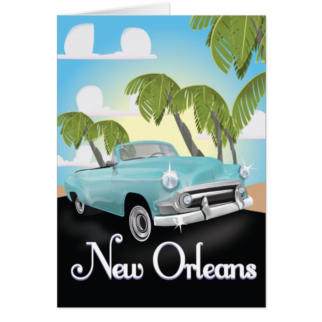 New Orleans Vintage Reiseplakat. (Vorne)