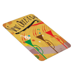 New Orleans Vintage Reiseplakat Magnet