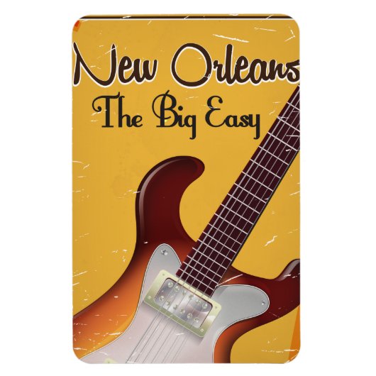 New Orleans Vintages Reiseplakat Magnet (Vertikal)