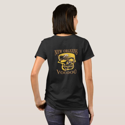 New Orleans Voodoo Skull & Skeletts T-Shirt (Schwarz voll)