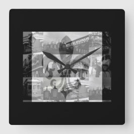New Orleans [Wall Clock] Quadratische Wanduhr