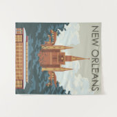 New Orleans Wandteppich (Vorderseite (Horizontal))