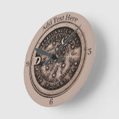 New Orleans Wasserzähler Uhr, Text hinzufügen Runde Wanduhr (Winkel)