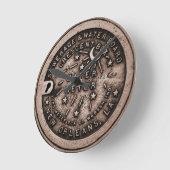New Orleans Water Meter Cover Clock Face Runde Wanduhr (Winkel)