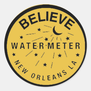 New Orleans Water Meter Cover Glauben Runder Aufkleber