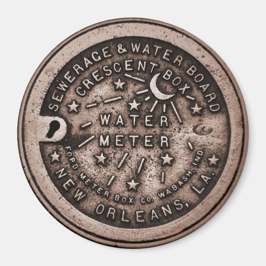 New Orleans Water Meter Cover Magnet (Vorne)